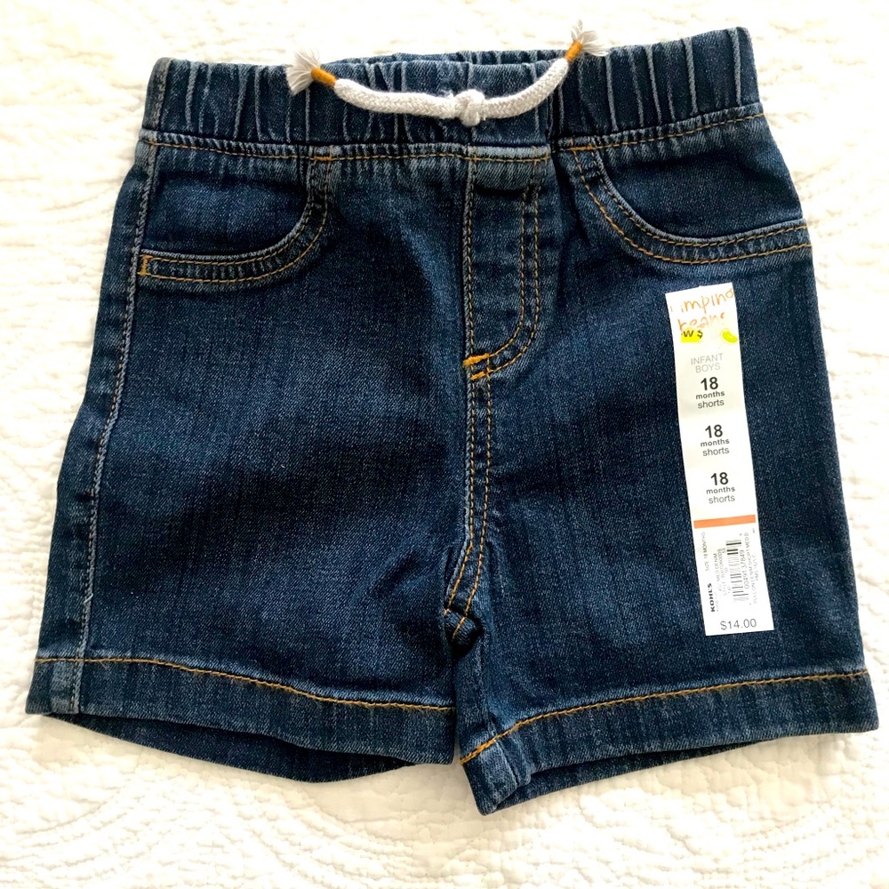 18 month boys denim shorts. NWT